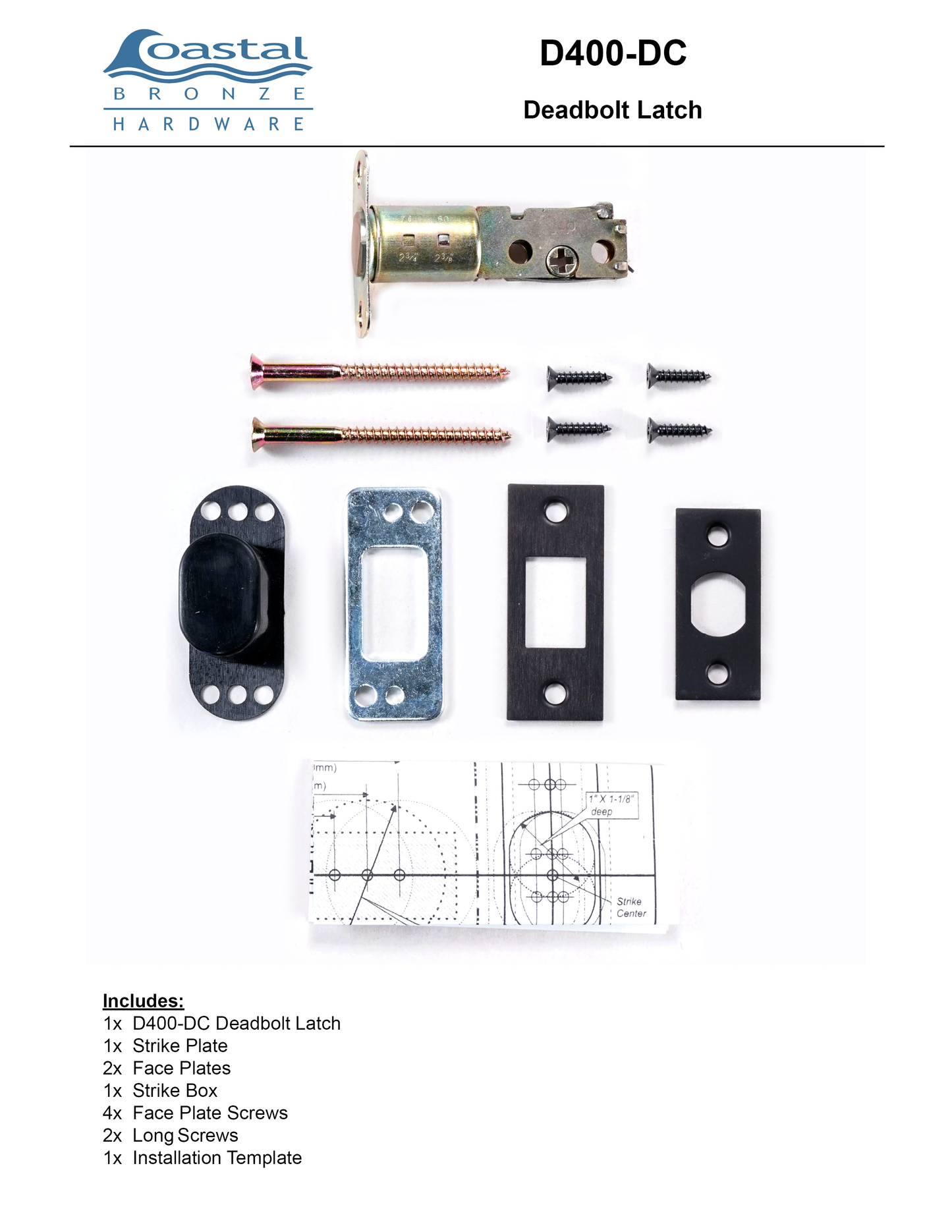 Textured Bronze Deadbolt - Patio Euro - Single Cylinder