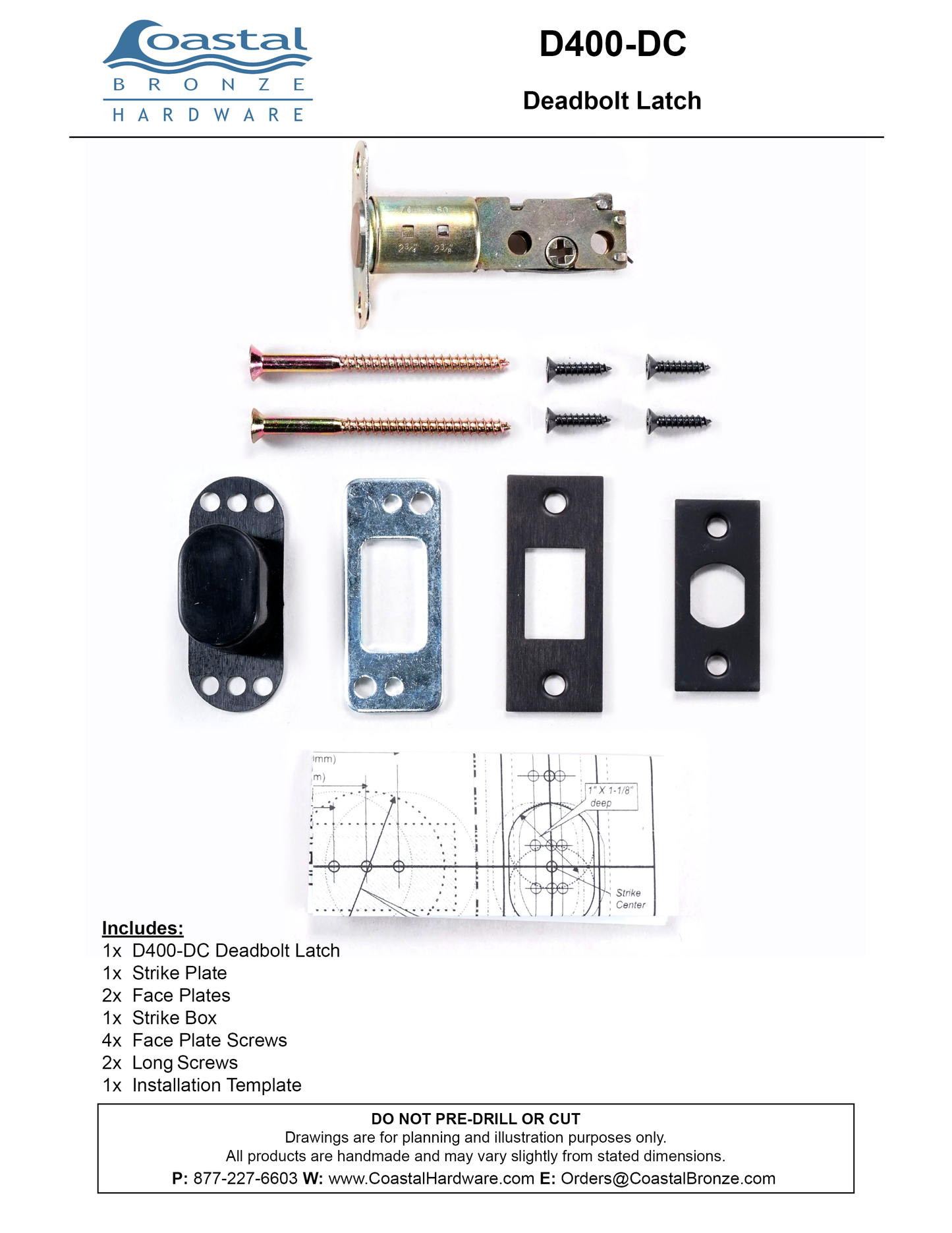 Textured Bronze Deadbolt - Arch - Single Cylinder