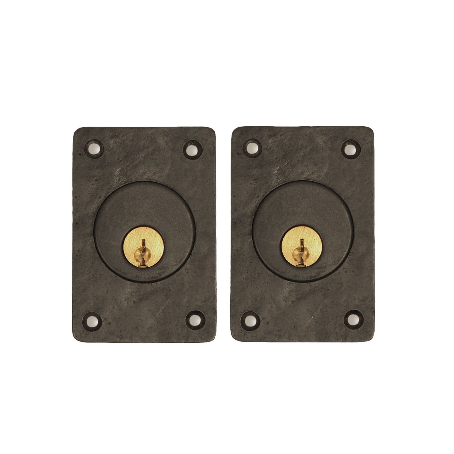Textured Bronze Deadbolt - Patio Square - Double Cylinder