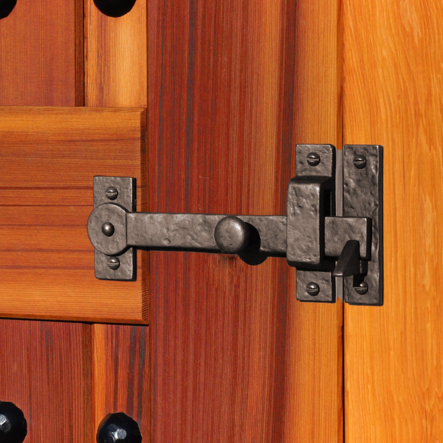 Textured Bronze Drop Bar with Knob - 7-1/2"