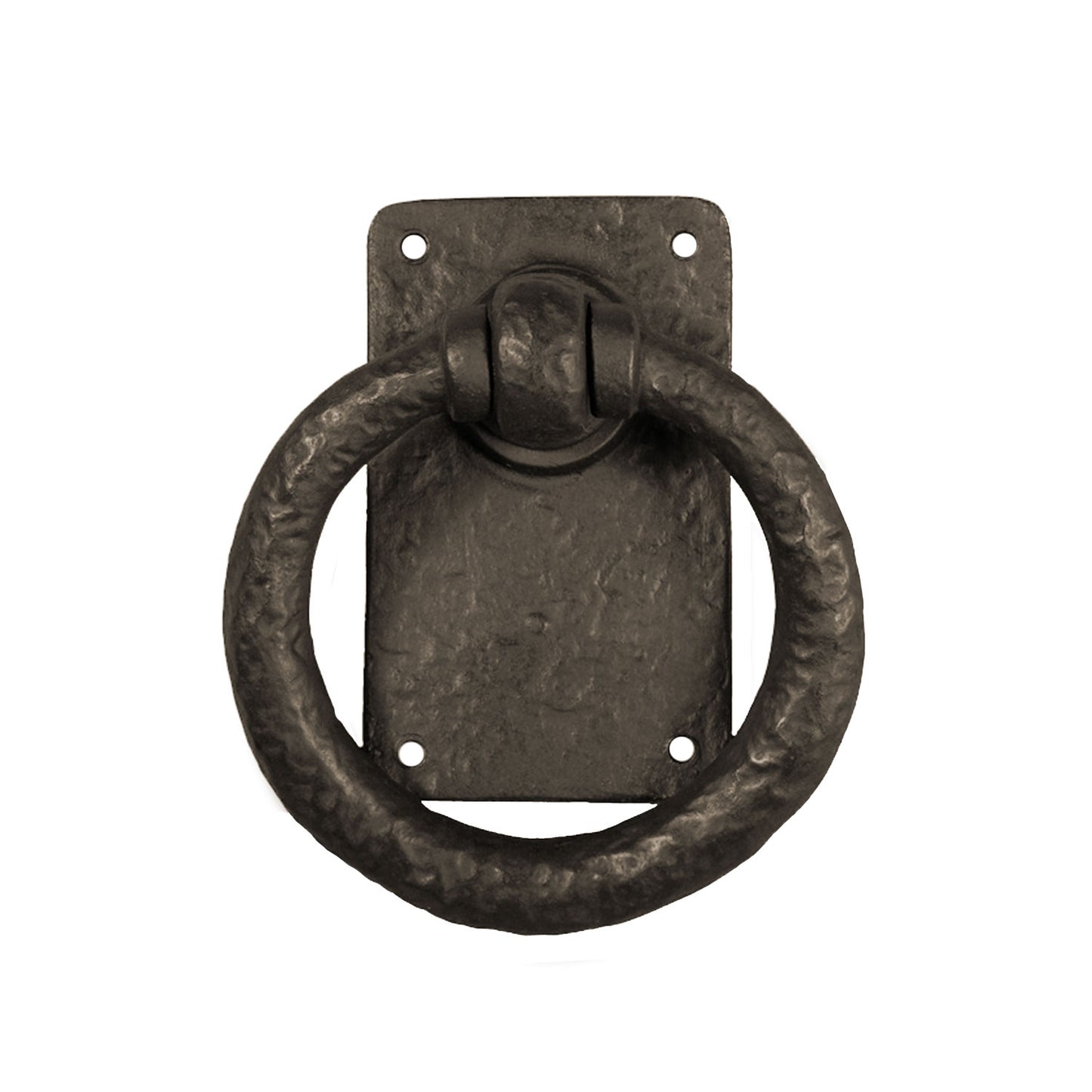 Textured Bronze Ring Pull on Plate - Large