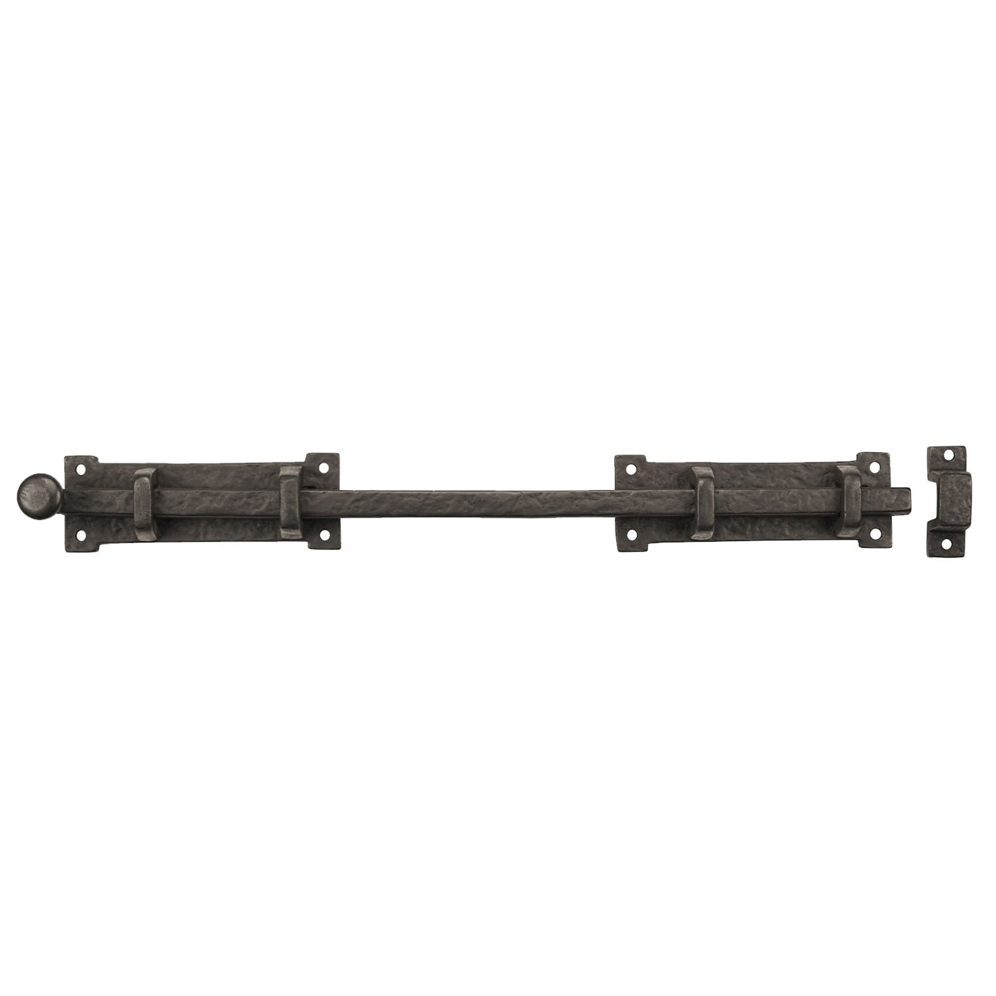 Textured Bronze Slide Bolt - 14" L - 2" Throw