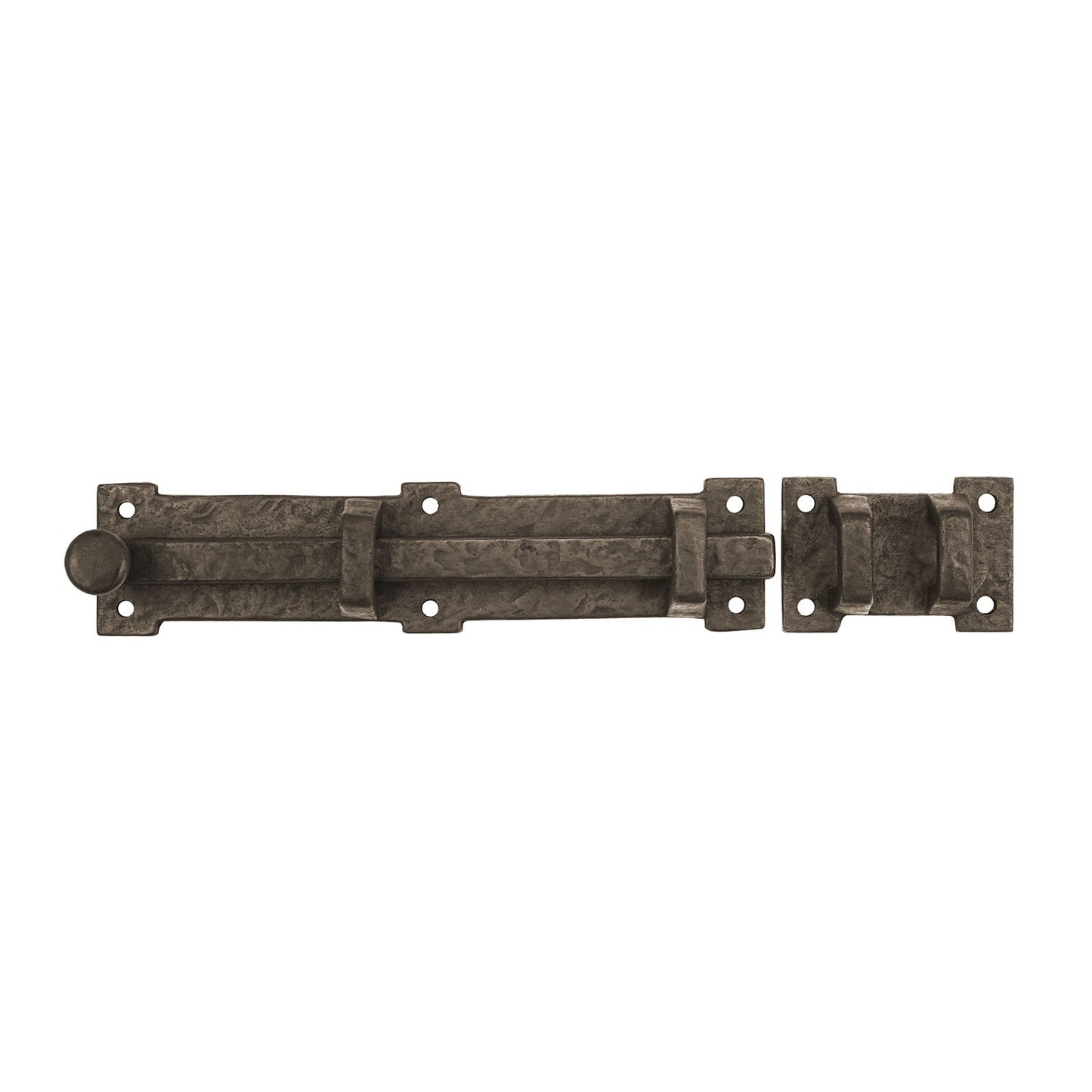 Textured Bronze Slide Bolt - 6-1/2" L - 2" Throw