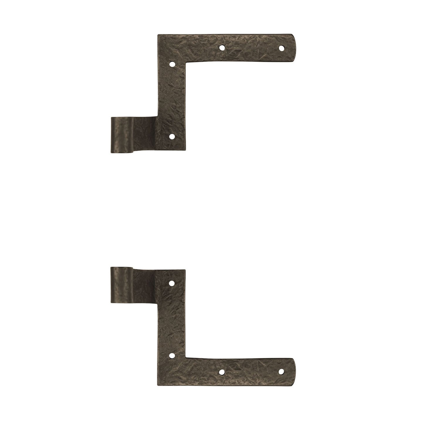 Textured Bronze New York Shutter Strap Only Pair - 2-1/4" Offset