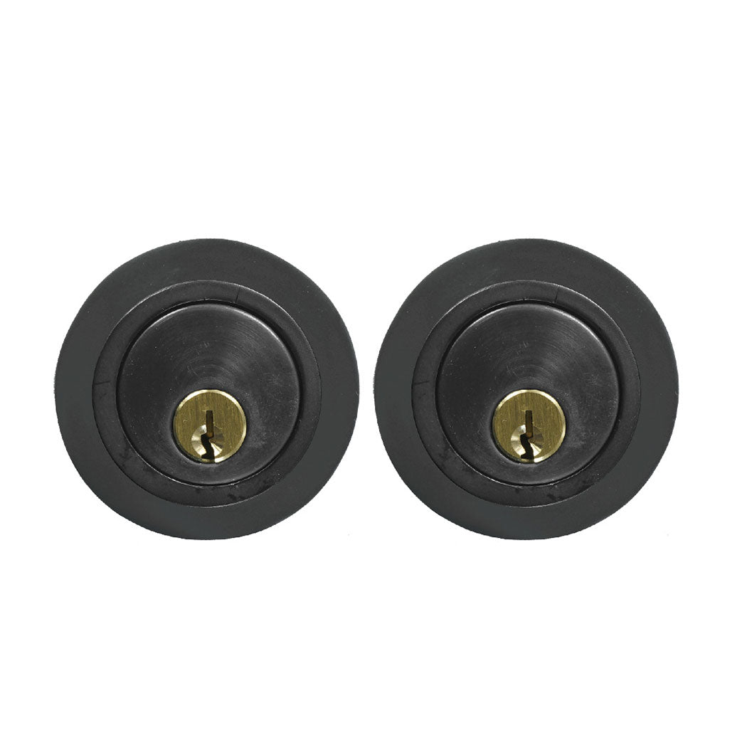 Bronze Round Deadbolt - Double Cylinder