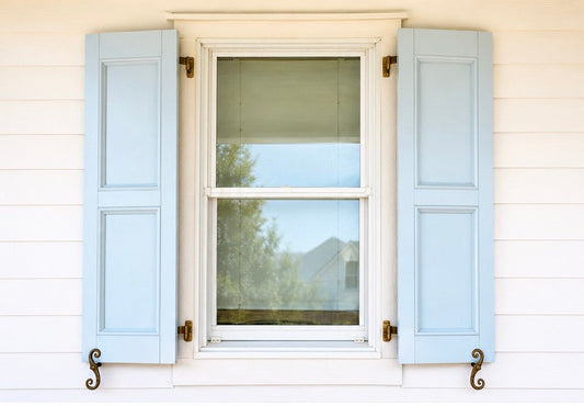 Classic Style with Antique Brass Shutter Hardware