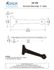 Textured Bronze Non-Active Strap Hinge - 5" Spear