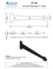 Textured Bronze Non-Active Strap Hinge - 8" Spear