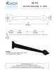 Textured Bronze Non-Active Strap Hinge - 12" Spear