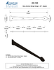 Textured Bronze Non-Active Strap Hinge - 20" Spear