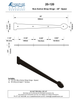 Textured Bronze Non-Active Strap Hinge - 20" Spear