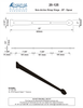 Textured Bronze Non-Active Strap Hinge - 25" Spear