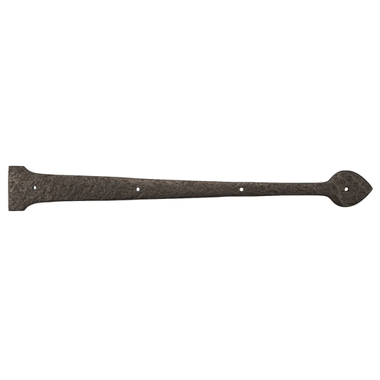 Textured Bronze Non-Active Strap Hinge - 25" Spear