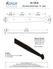 Textured Bronze Non-Active  Band Hinge - 15" - Bean