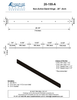 Textured Bronze Non-Active  Band Hinge - 28" - Arch