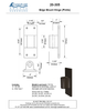 Textured Bronze Edge Mount Hinge