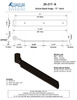 Textured Bronze Band Hinge - 17" - Arch