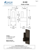 Textured Bronze Band Hinge - Small - 12" - Arch (Full Set with Pintle)