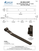 Textured Bronze Band Hinge - Small - 12" - Arch (Full Set with Pintle)