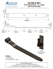 Textured Bronze Band Hinge - Small - 12" - Spear (Full Set with Pintle)