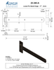 Textured Bronze Loose Pin Band Hinge - 17" - Arch