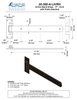 Textured Bronze Loose Pin Band Hinge - 17" - Arch