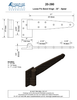 Textured Bronze Driveway Gate Hinge - Edge Mount - 16-1/2"