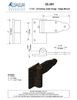 Textured Bronze Driveway Gate Hinge - Edge Mount - 7-1/2"