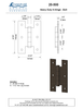 Textured Bronze Heavy Duty H-Hinge - Bolt