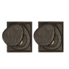 Textured Bronze Deadbolt - Square - Double Cylinder