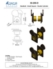 Textured Bronze Deadbolt - Small Square - Double Cylinder