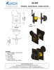 Textured Bronze Deadbolt - Small Square - Single Cylinder - Self Latching