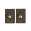 Textured Bronze Deadbolt - Patio Square - Double Cylinder