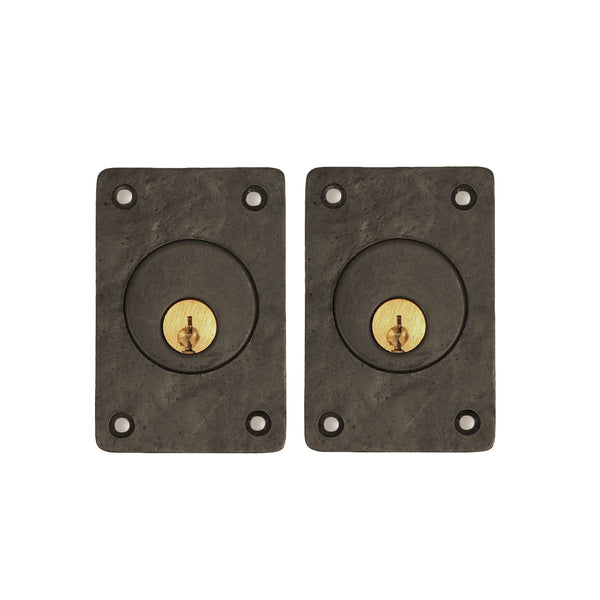 Textured Bronze Deadbolt - Patio Square - Double Cylinder