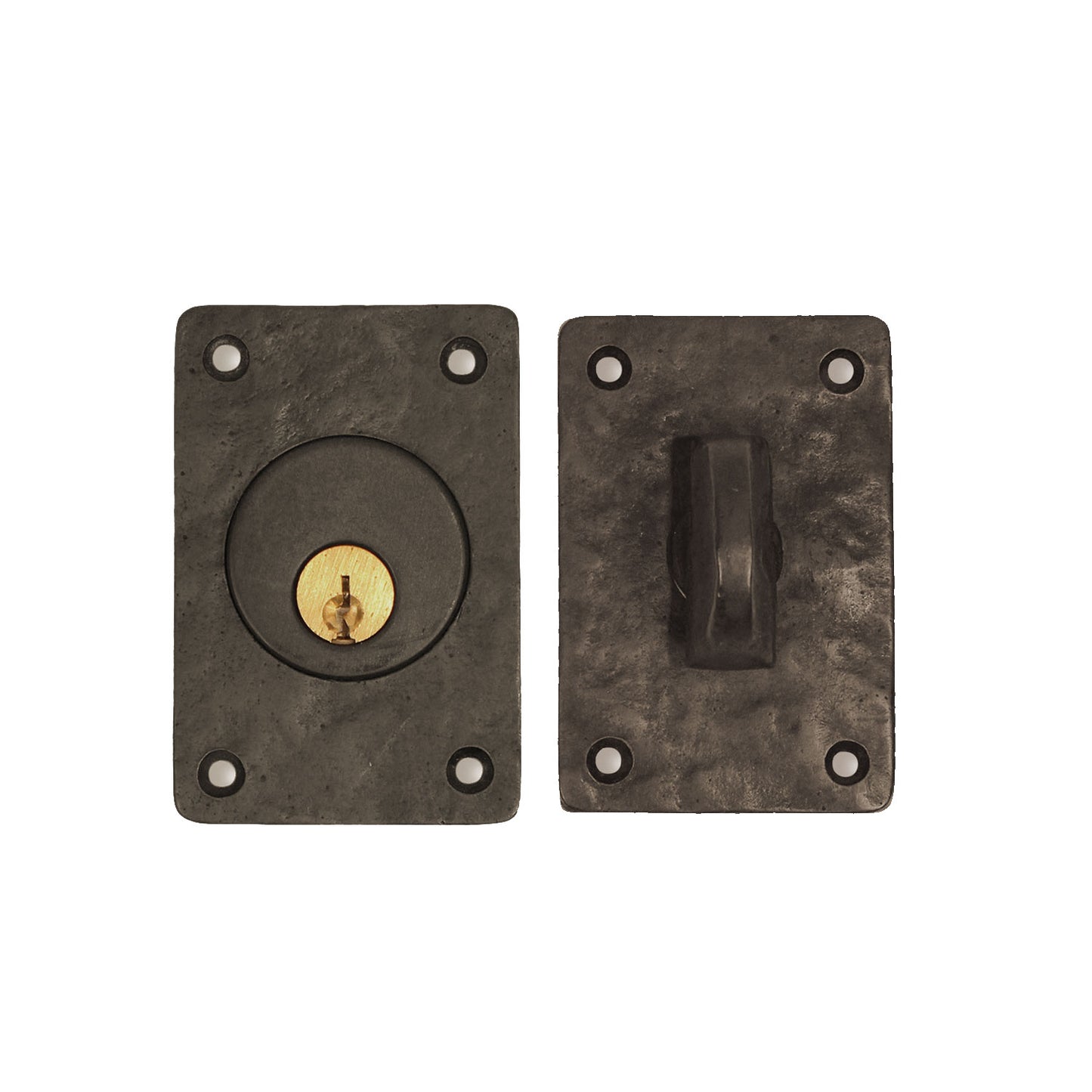 Textured Bronze Deadbolt - Patio Square - Single Cylinder