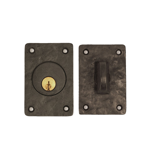 Textured Bronze Deadbolt - Patio Square - Single Cylinder