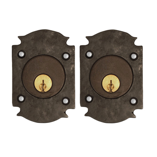 Textured Bronze Deadbolt - Patio Euro - Double Cylinder
