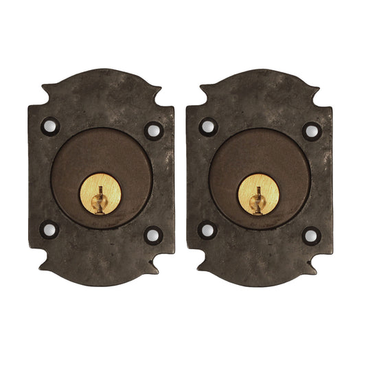 Textured Bronze Deadbolt - Patio Euro - Double Cylinder