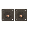 Textured Bronze Deadbolt - Large Square - Double Cylinder