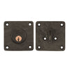 Textured Bronze Deadbolt - Large Square - Single Cylinder