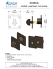 Textured Bronze Deadbolt - Large Square - Single Cylinder - Self Latching