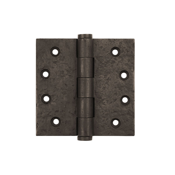 Textured Bronze Butt Hinge - 4" x 4" - Button Tip