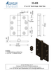 Textured Bronze High Load Butt Hinge - 5" x 4-1/2" - Ball