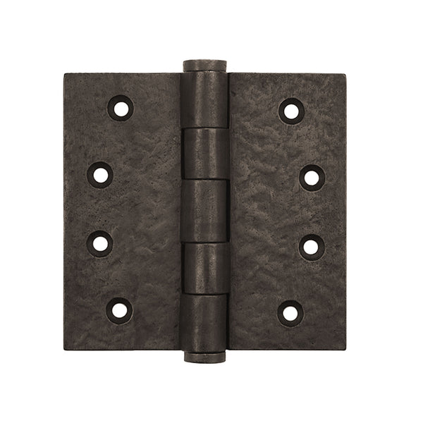Textured Bronze Butt Hinge - 4-1/2" x 4-1/2" - Button Tip
