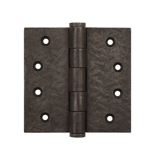 Textured Bronze Butt Hinge - 4-1/2" x 4-1/2" - Button Tip