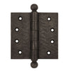 Textured Bronze Butt Hinge - 4-1/2" x 4-1/2" - Ball Tip