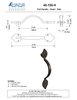 Textured Bronze Thumb Latch - Heart - Slim