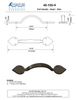 Textured Bronze Pull Handle - Heart - Slim