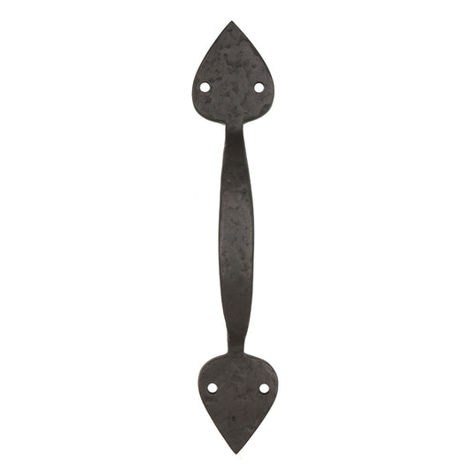 Textured Bronze Pull Handle - Heart - Slim