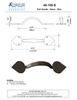 Textured Bronze Thumb Latch - Spear - Slim